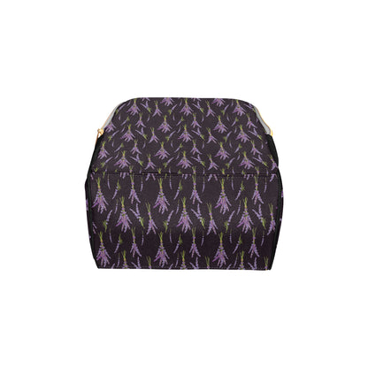 Lavender Pattern Print Design LV05 Diaper Bag Backpack