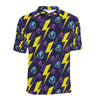 Lightning Thunder Pattern Print Design 01 Men Polo Shirt