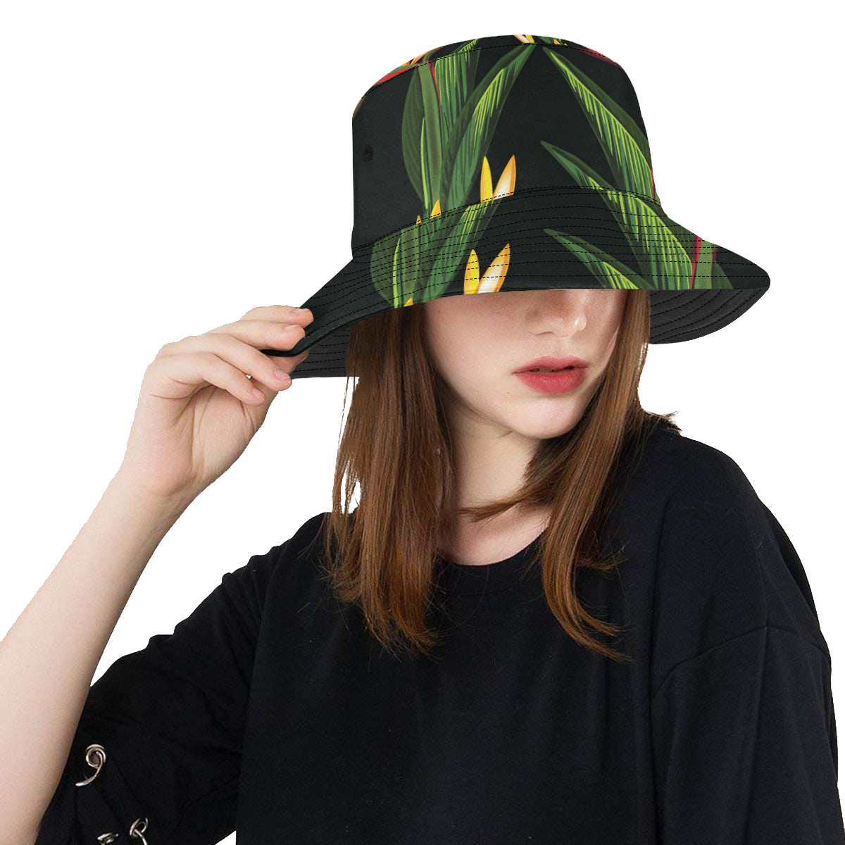Bird Of Paradise Pattern Print Design BOP012 Unisex Bucket Hat