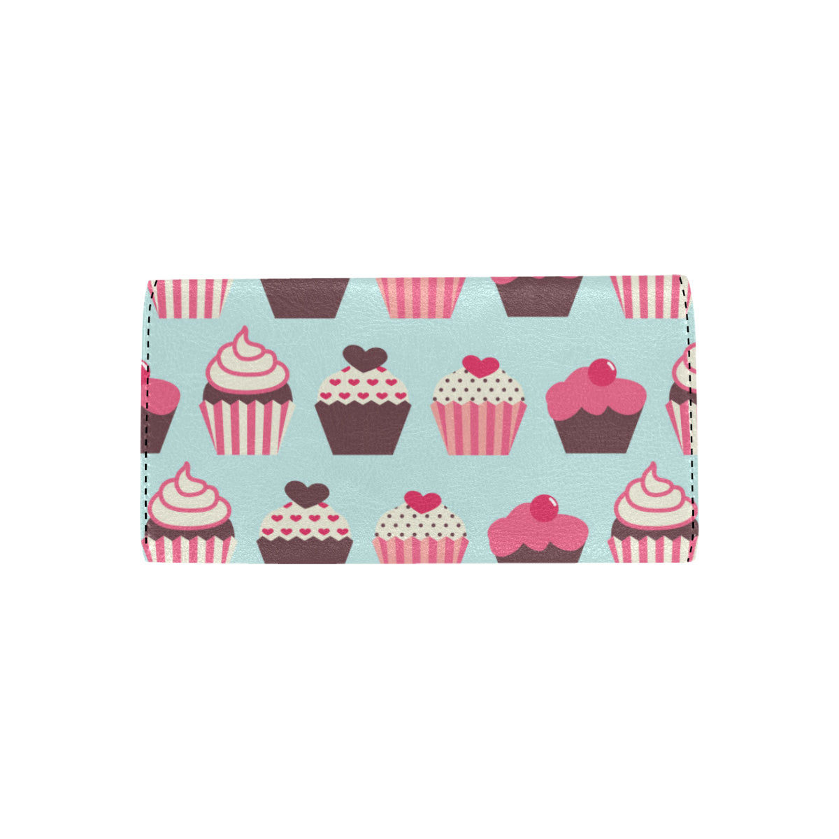CupCake Print Pattern Women's Trifold Wallet