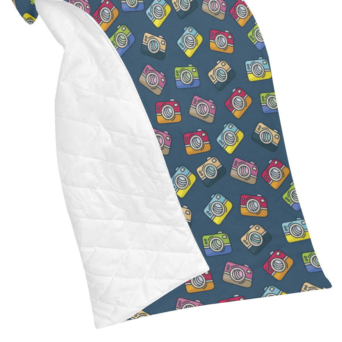 Camera Pattern Print Design 03 Premium Quilt