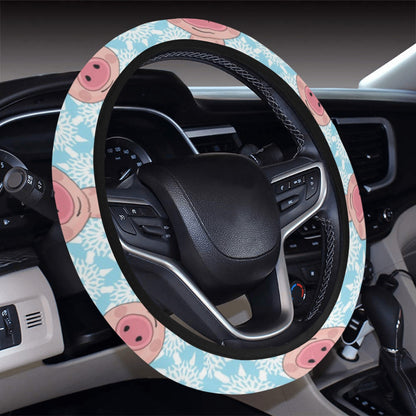 Pig Print Design LKS402 Steering Wheel Cover with Elastic Edge