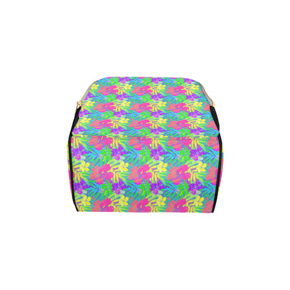 Neon Tropical Pattern Print Design A03 Diaper Bag Backpack