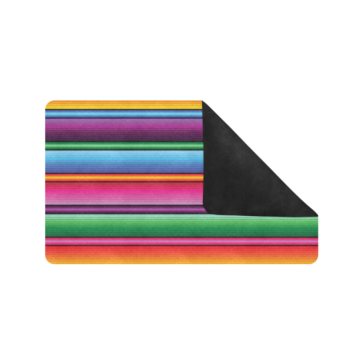 Mexican Blanket Colorful Print Pattern Rubber Doormat