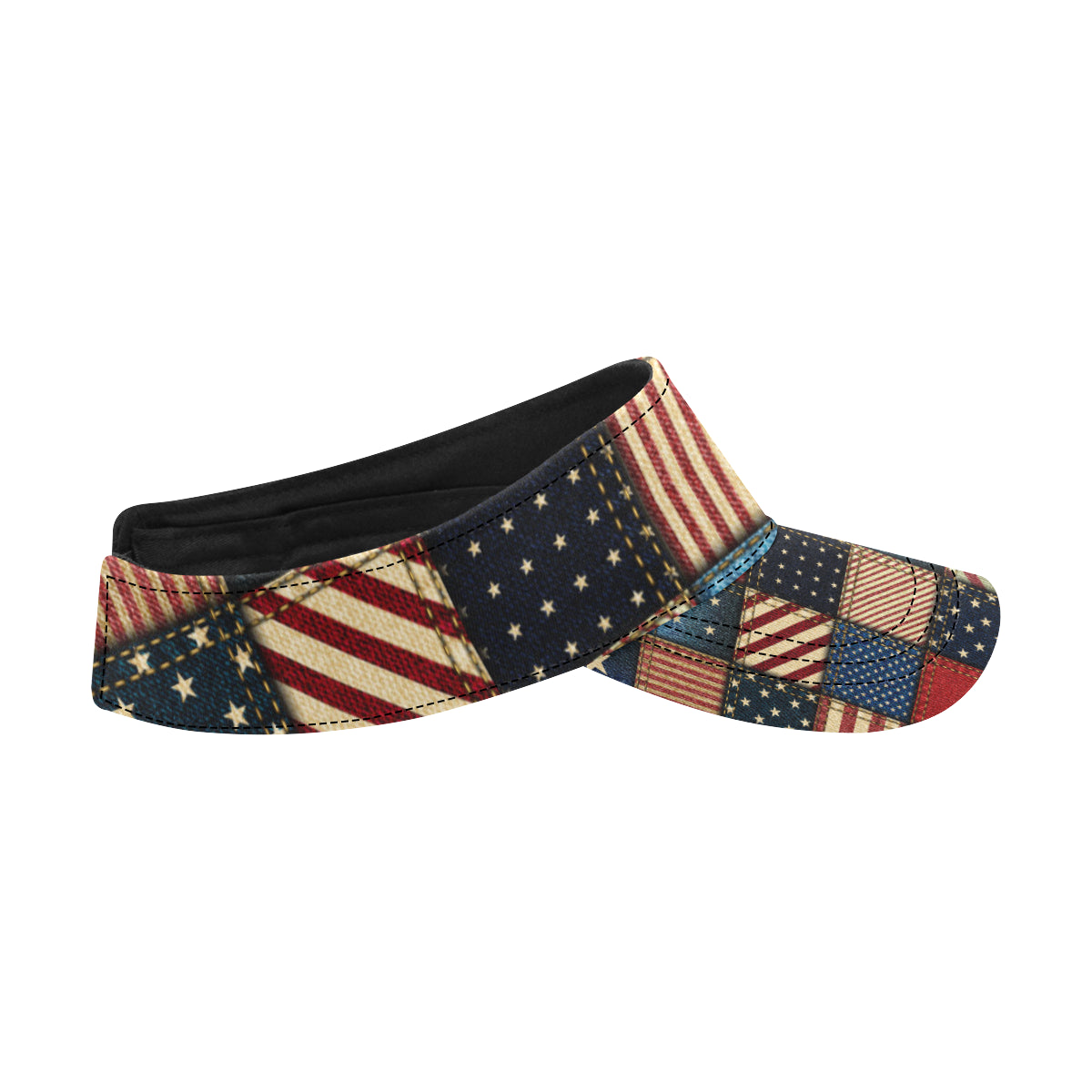 American flag Patchwork Design Unisex Sun Visor
