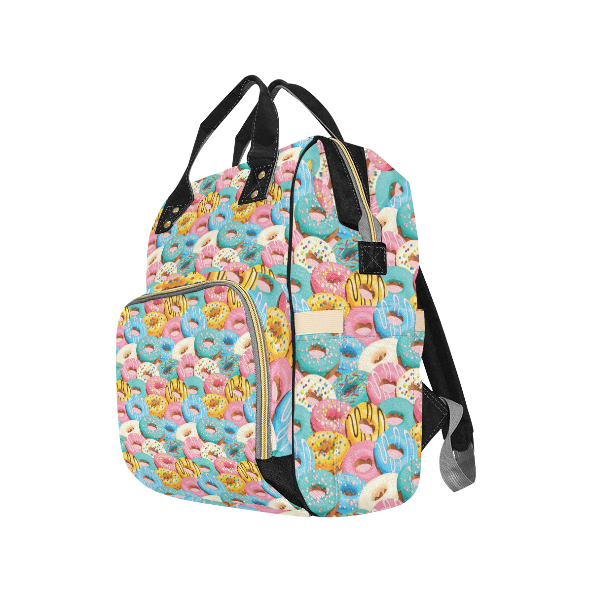 Donut Pattern Print Design DN01 Diaper Bag Backpack