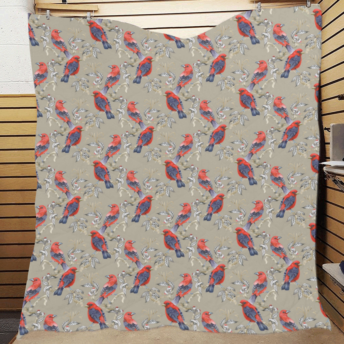 Birds Pattern Print Design 05 Premium Quilt