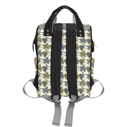 Grape Pattern Print Design GP03 Diaper Bag Backpack