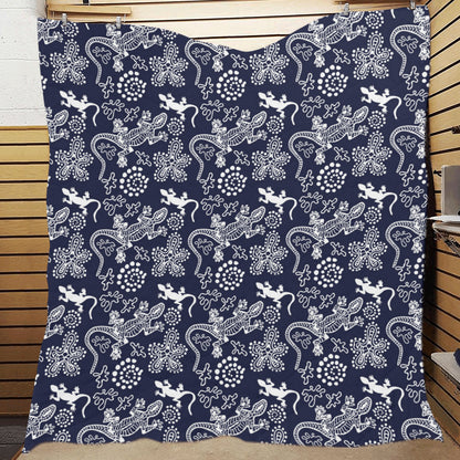 lizard Pattern Print Design 03 Premium Quilt