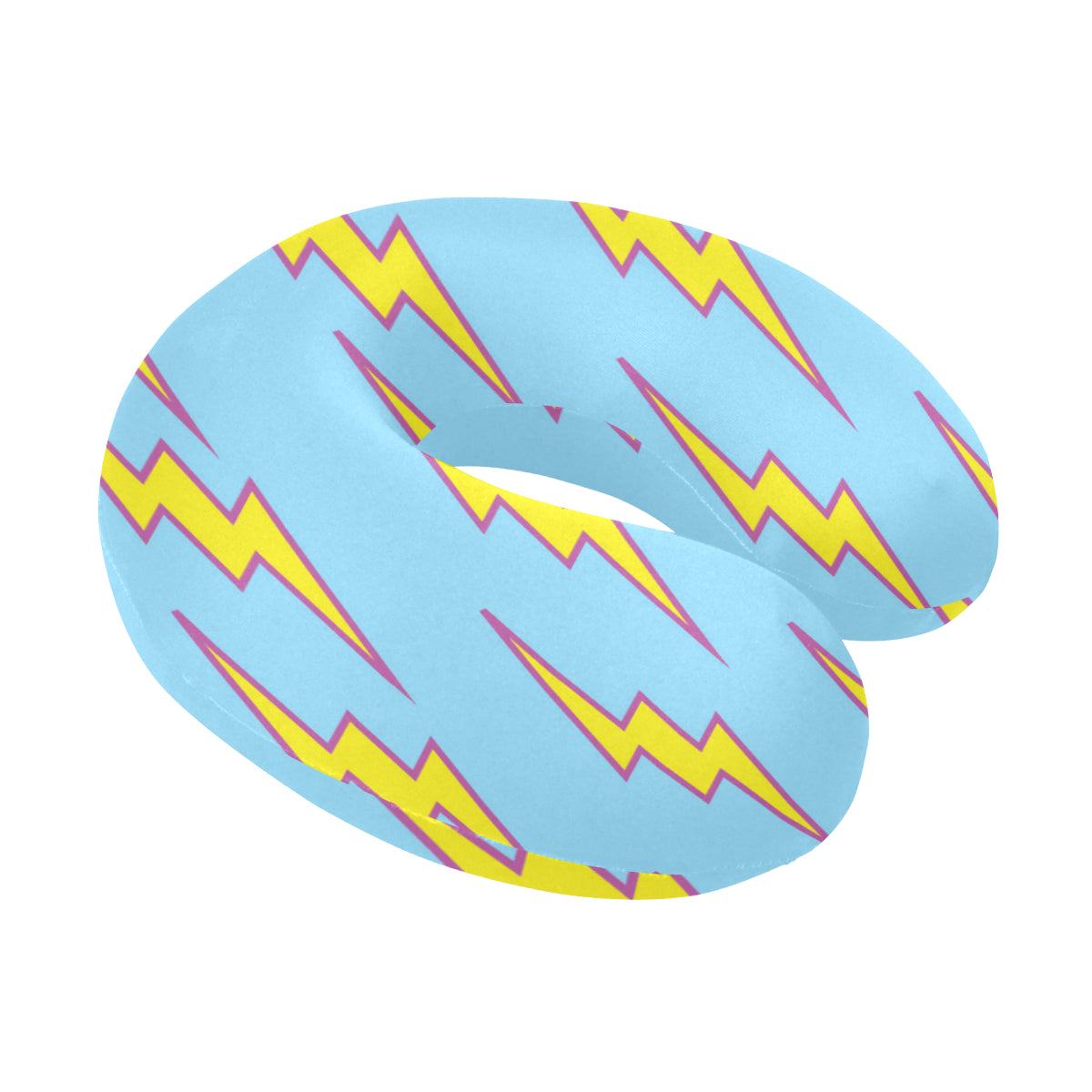 Lightning Thunder Pattern Print Design 02 U-Shaped Travel Neck Pillow