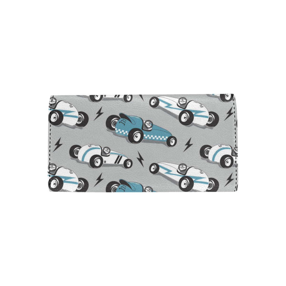 Racing Vintage Pattern Print Design A02 Women's Trifold Wallet