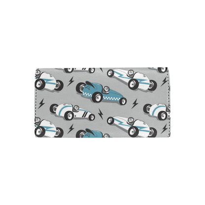 Racing Vintage Pattern Print Design A02 Women's Trifold Wallet