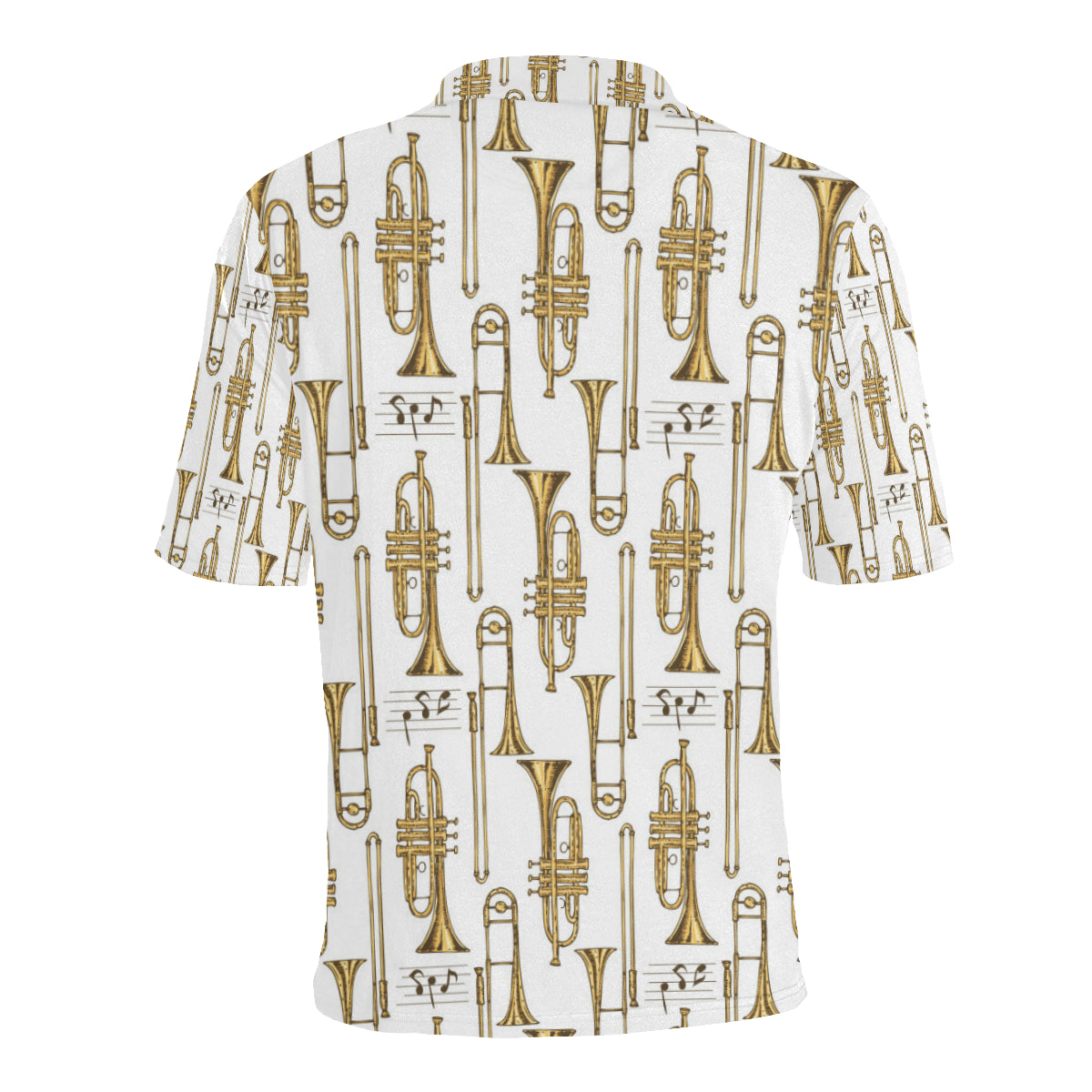 Trombone Pattern Print Design 04 Men Polo Shirt