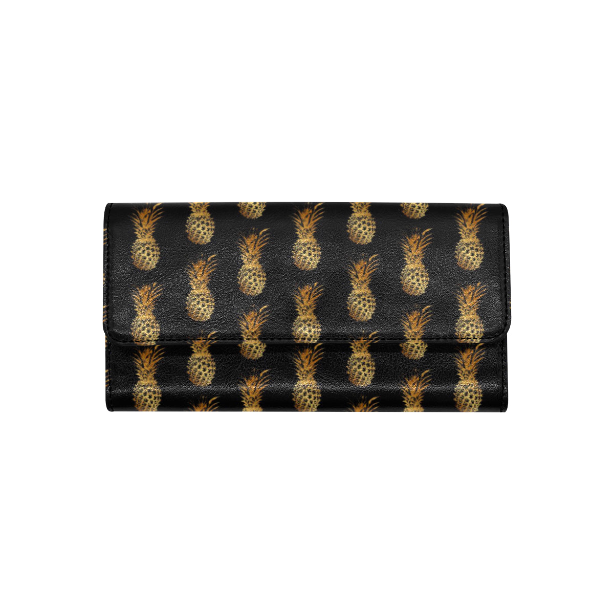 Pineapple Pattern Print Design A02 Women's Trifold Wallet