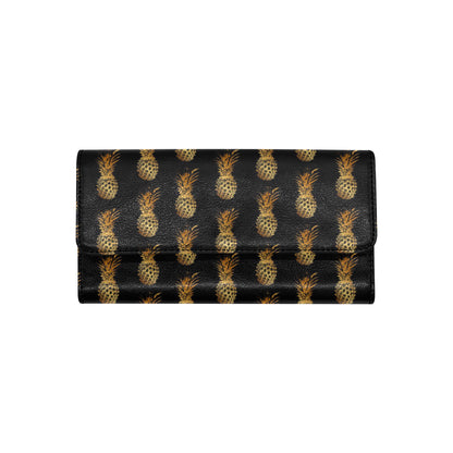 Pineapple Pattern Print Design A02 Women's Trifold Wallet