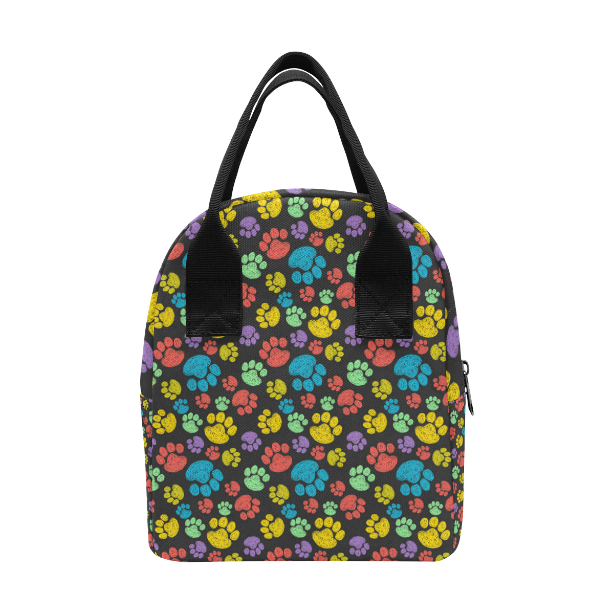 Paw Colorful Print Insulated Lunch Bag