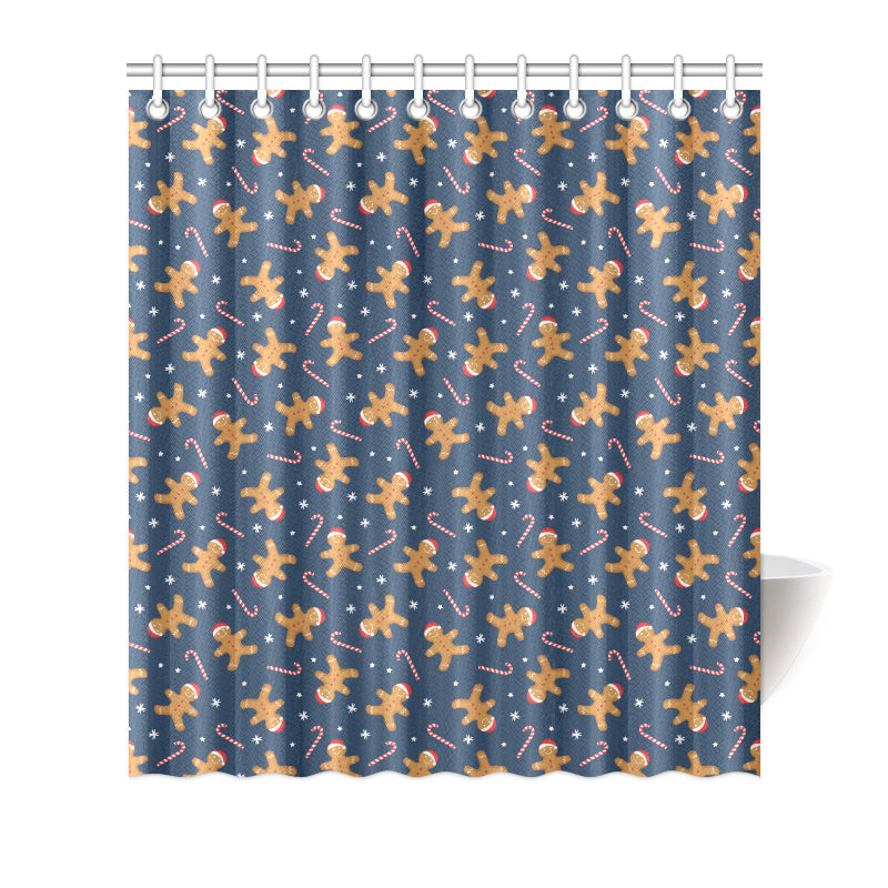 Gingerbread Pattern Print Design 01 Shower Curtain