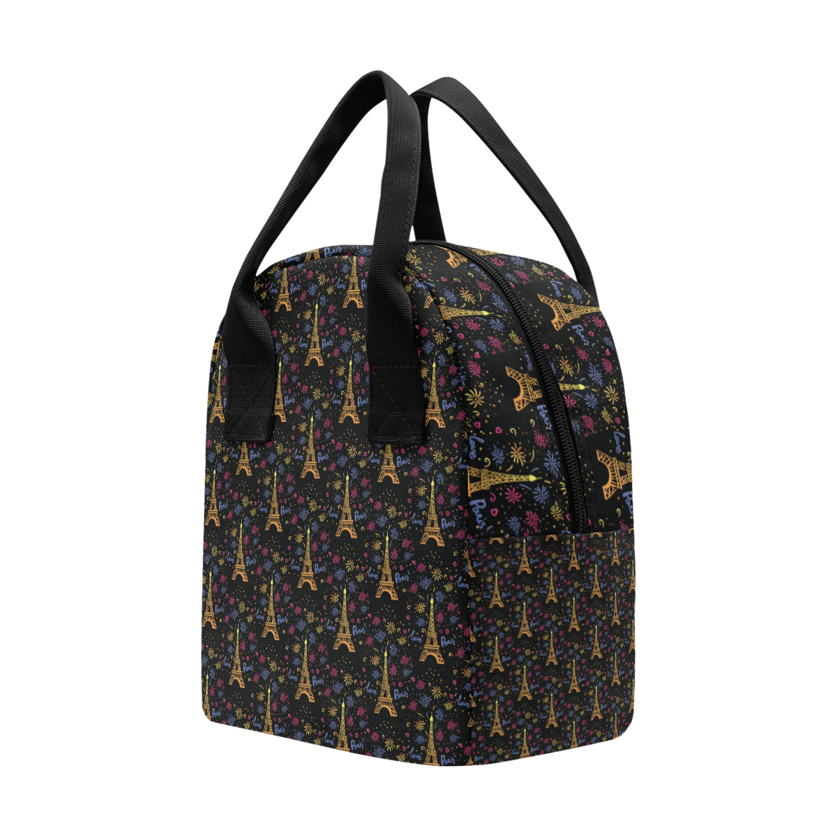 Eiffel Tower Love Paris Print Insulated Lunch Bag