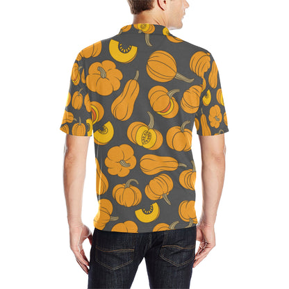 Pumpkin Pattern Print Design A03 Men Polo Shirt