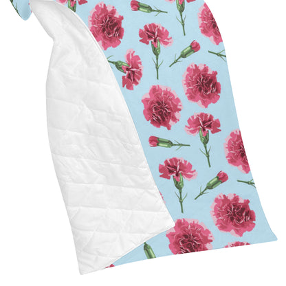 Carnations Pattern Print Design CN01 Premium Quilt