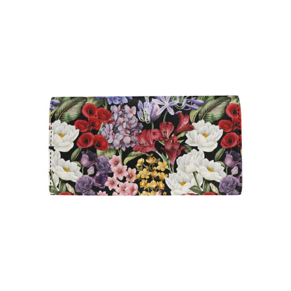 Summer Floral Pattern Print Design SF04 Women's Trifold Wallet