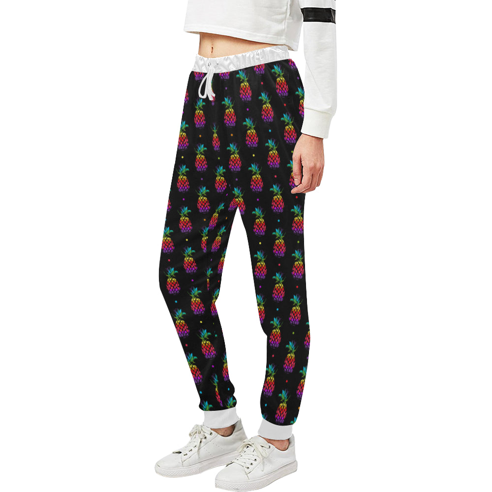 Pineapple Rainbow Dot Print Unisex Sweatpants