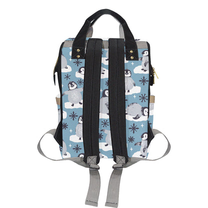 Penguin Pattern Print Design A05 Diaper Bag Backpack