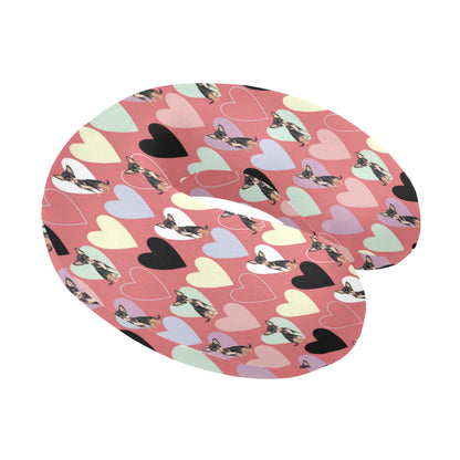 Chihuahua Pattern Print Design 01 U-Shaped Travel Neck Pillow
