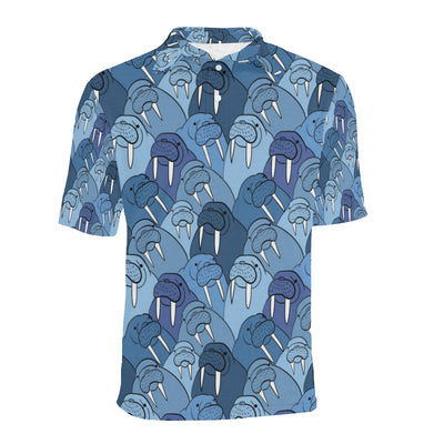 Walrus Pattern Print Design 01 Men Polo Shirt