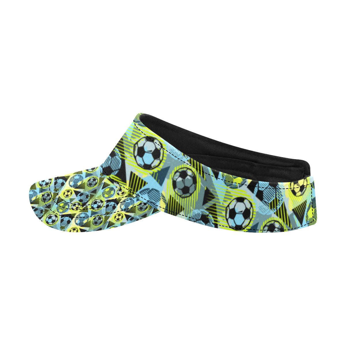 Soccer Ball Themed Print Design Unisex Sun Visor
