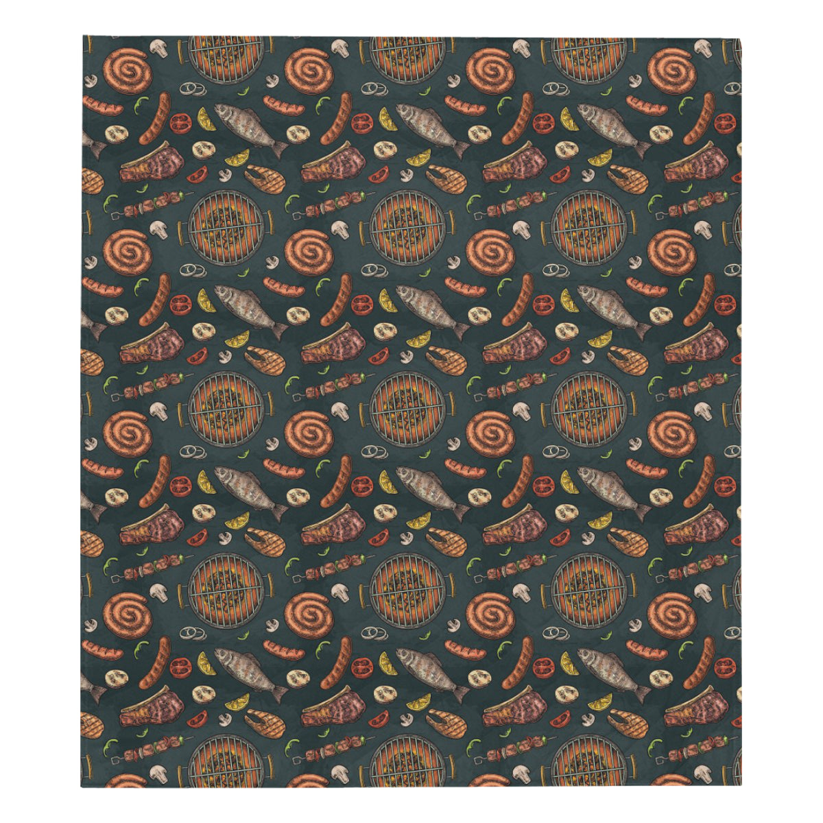 Barbecue Pattern Print Design 02 Premium Quilt