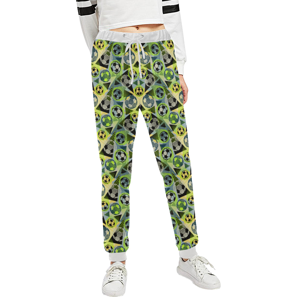 Soccer Ball Themed Print Pattern Unisex Sweatpants