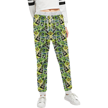 Soccer Ball Themed Print Pattern Unisex Sweatpants