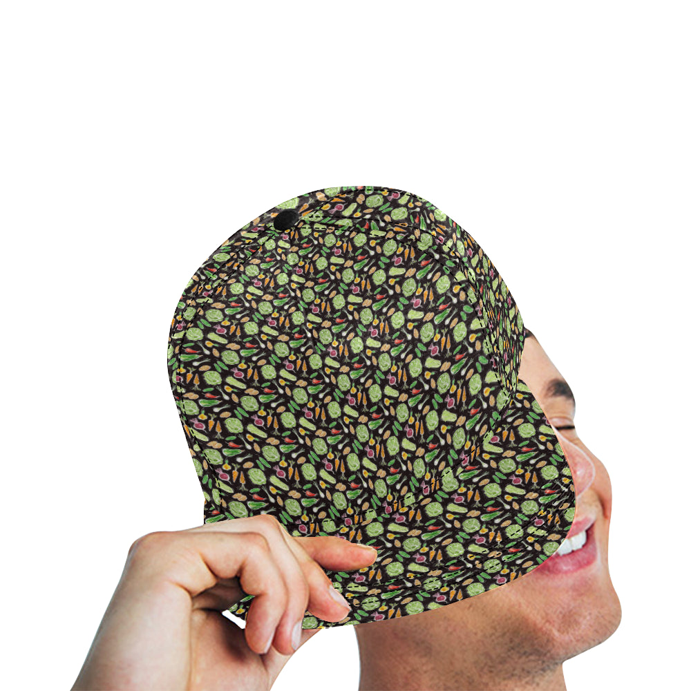 Vegan Draw Themed Design Print Snapback Cap