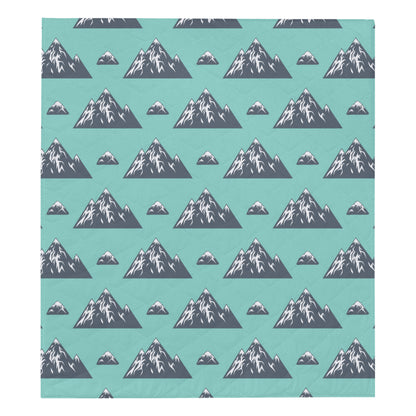 Mountain Pattern Print Design 01 Premium Quilt