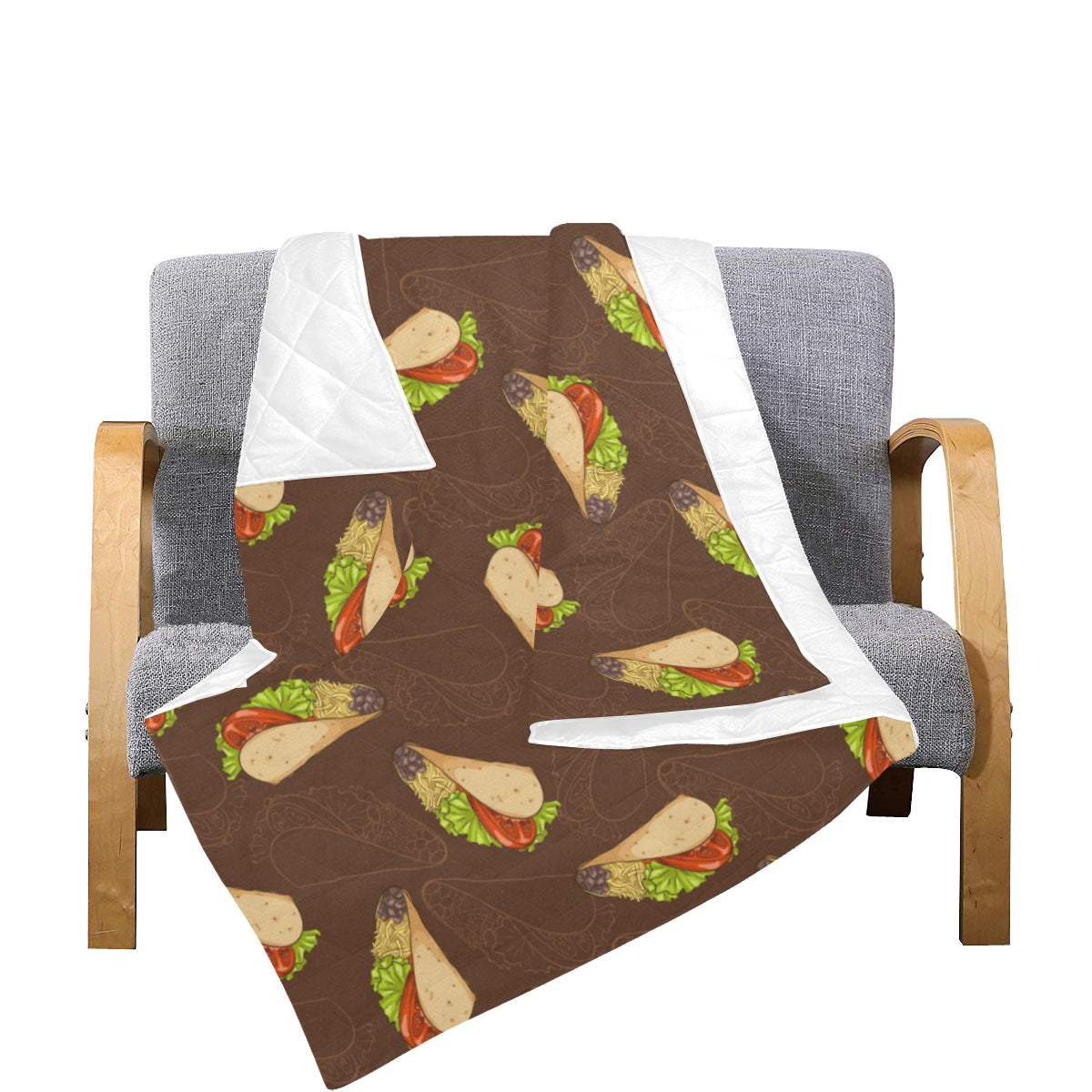 Taco Pattern Print Design TC08 Premium Quilt