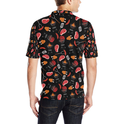 Barbecue Pattern Print Design 04 Men Polo Shirt