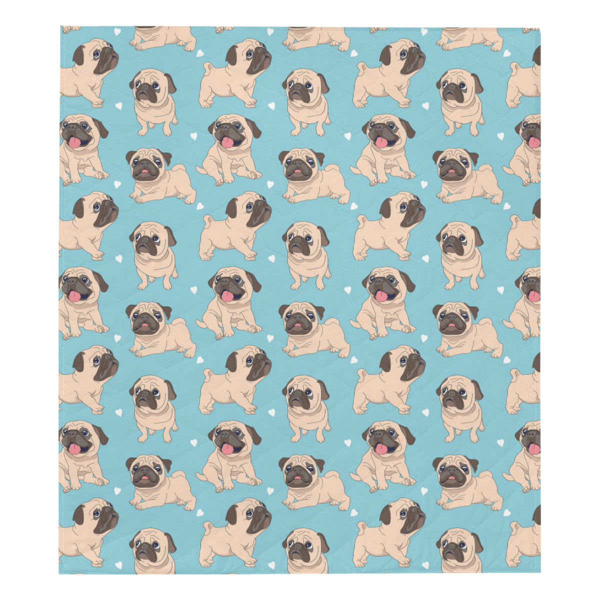 Pug Pattern Print Design A03 Premium Quilt