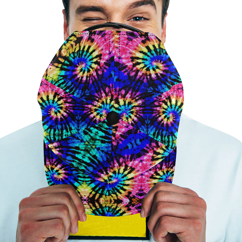 Tie Dye Rainbow Design Print Snapback Cap