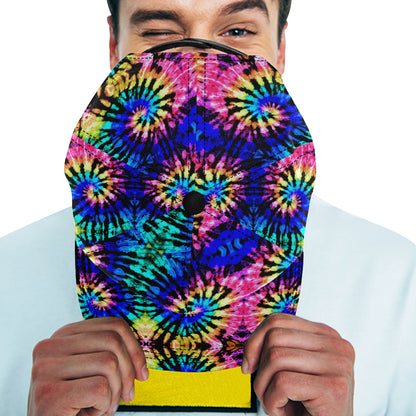 Tie Dye Rainbow Design Print Snapback Cap