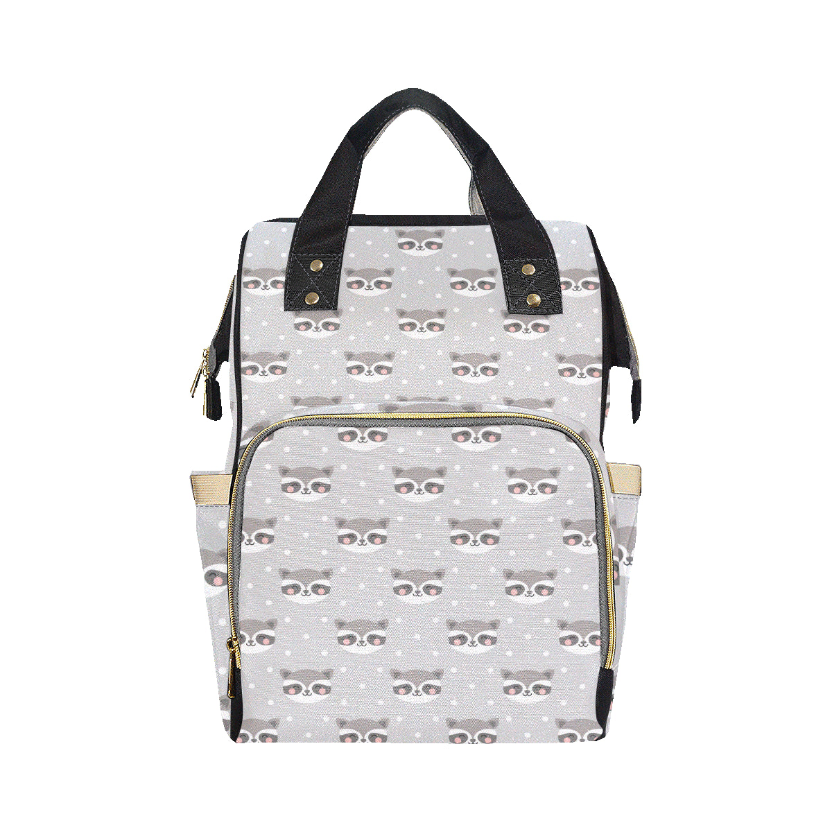Raccoon Pattern Print Design A04 Diaper Bag Backpack
