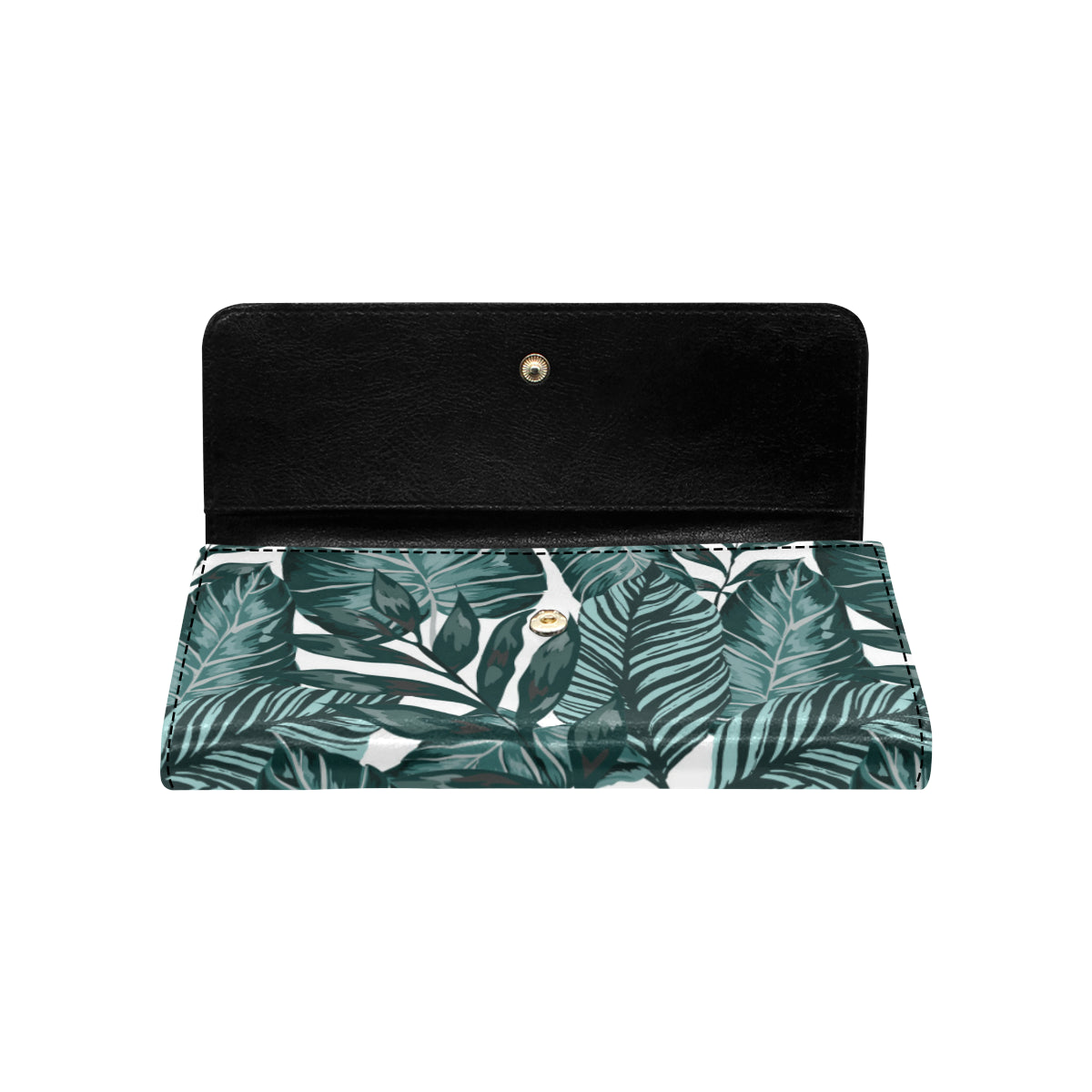 Tropical Palm Leaves Pattern Women's Trifold Wallet