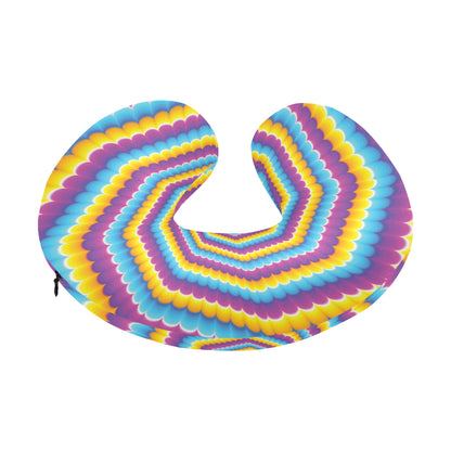 Optical illusion Pattern Print Design A04 U-Shaped Travel Neck Pillow