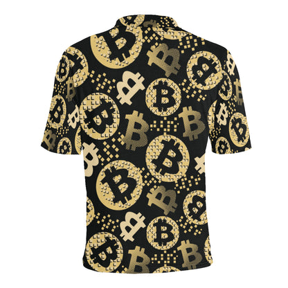 Bitcoin Pattern Print Design DO06 Men Polo Shirt