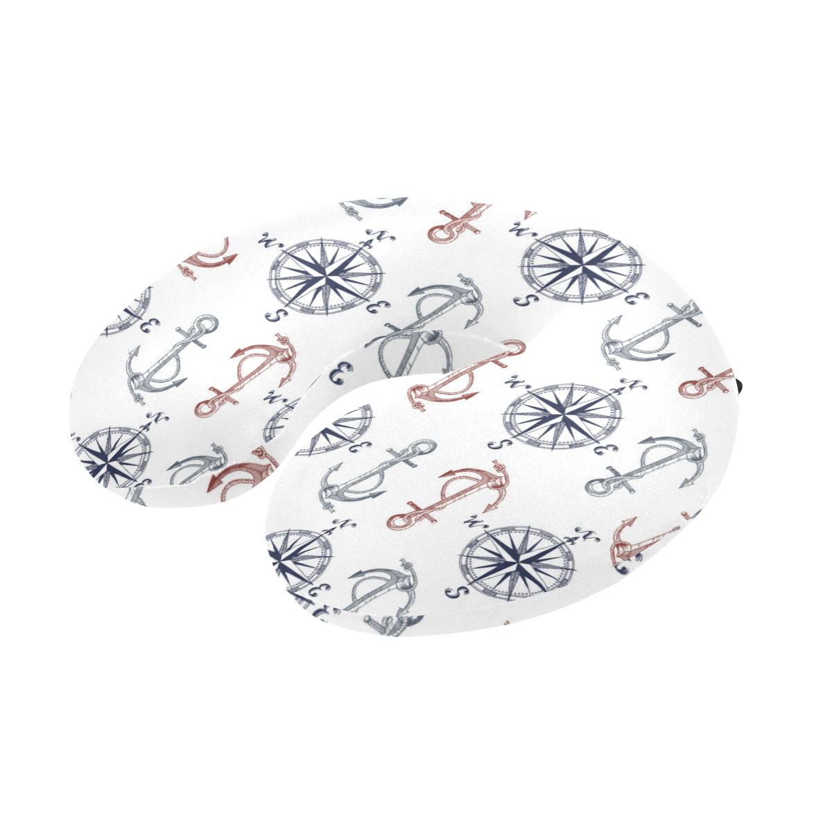 Anchor Pattern Print Design 06 U-Shaped Travel Neck Pillow