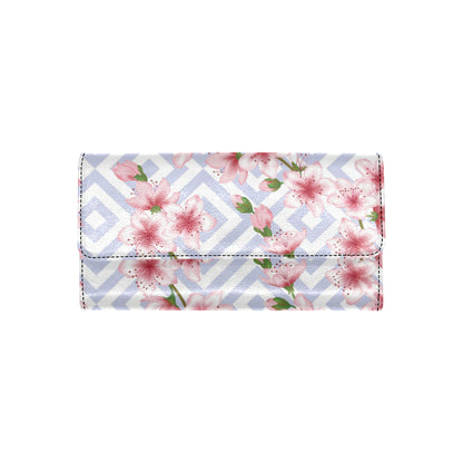 Cherry Blossom Pattern Print Design CB07 Women's Trifold Wallet