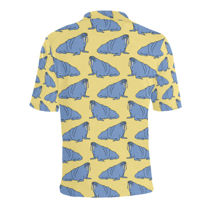 Walrus Pattern Print Design 02 Men Polo Shirt