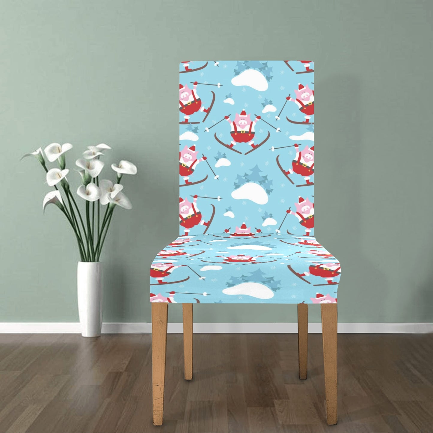 Ski Print Design LKS309 Dining Chair Slipcover