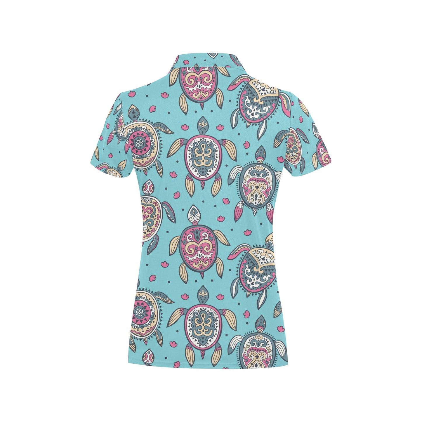 Sea Turtle Art Pattern Women's Polo Shirt