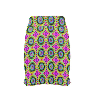 Optical illusion Flower Rainbow Style 17" Golf & Pickleball Skort with Pockets